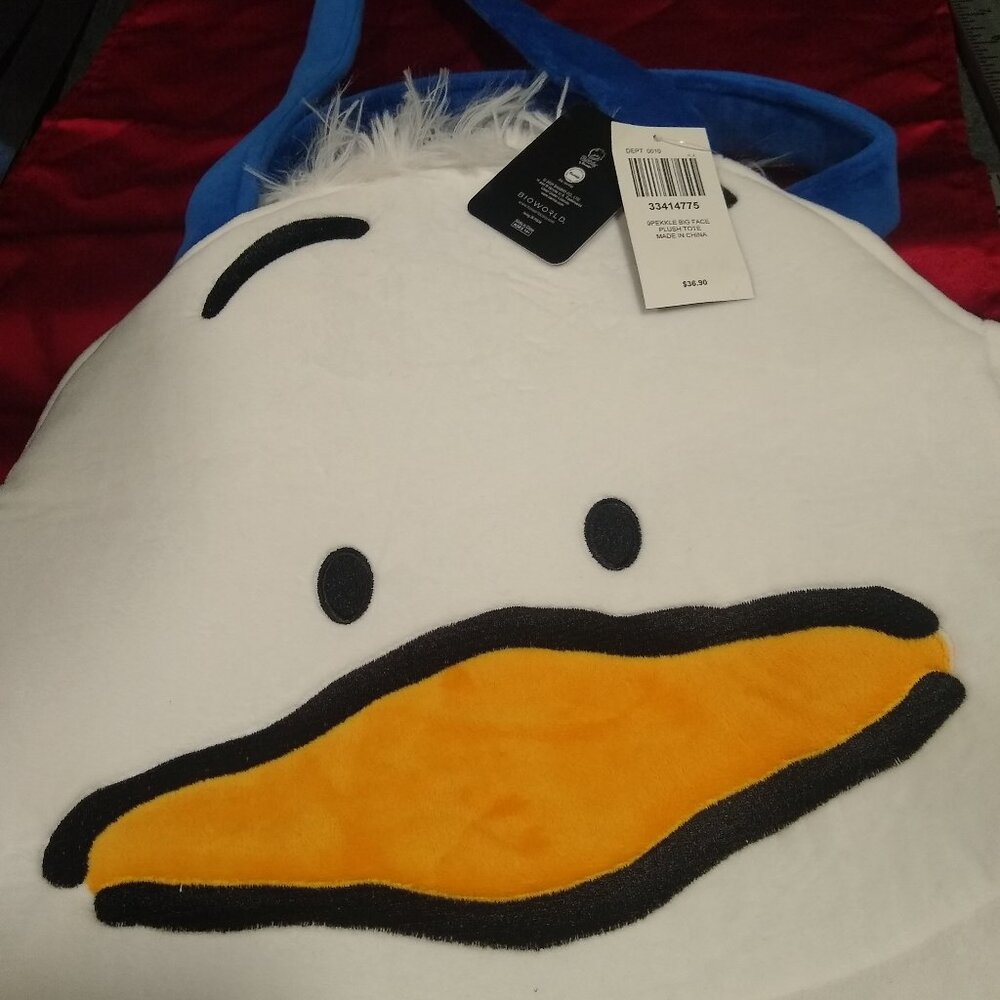 Sanrio PEKKLE Big Face Tote Bag NEW Kawaii Cute Japan Purse Gift Magnetic Snap